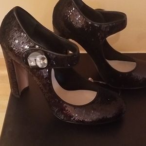 Prada high heels sequin shoes